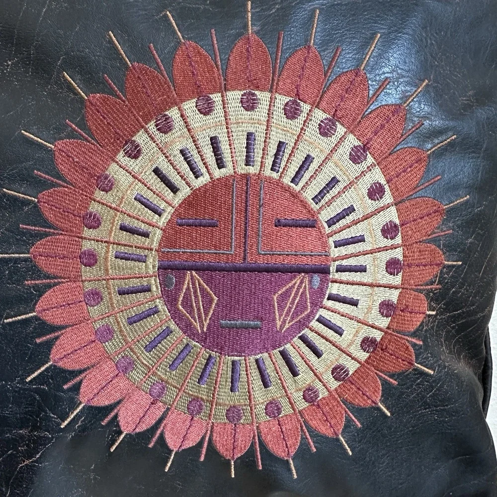 Croscill Throw Pillow 18x18 Inch Plateau Sundial Sunface Kachina Stitched Square